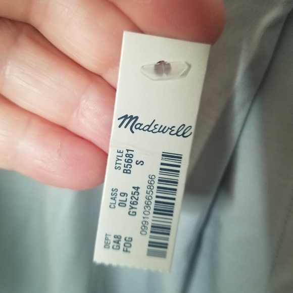 Madewell Night Shift blouse color Fog Size Small - Picture 6 of 10